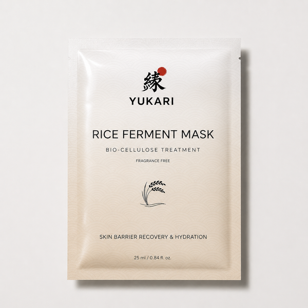 Yukari Deep Recovery Mask sachet, a bio-cellulose rice ferment treatment